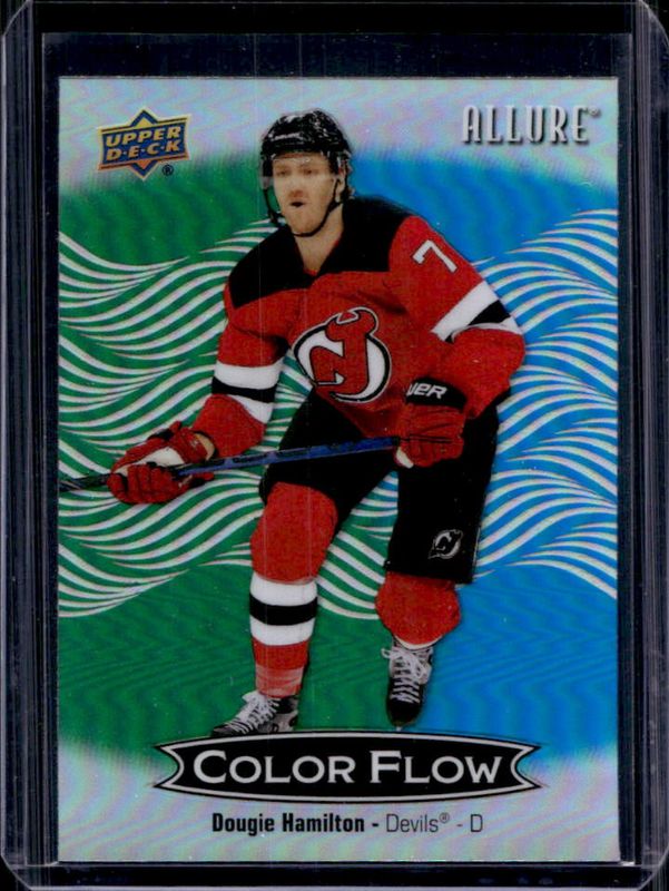 Dougie Hamilton 2024 Upper Deck Allure #CFL-6 Color Flow - Green-Blue RAW
