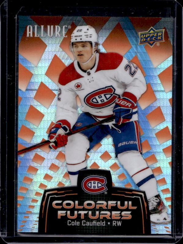 Cole Caufield 2024 Upper Deck Allure #CF-4 Colorful Futures - Orange Spectrum /199 RAW