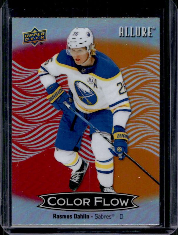 Rasmus Dahlin 2024 Upper Deck Allure #CFL-47 Color Flow - Red-Orange RAW