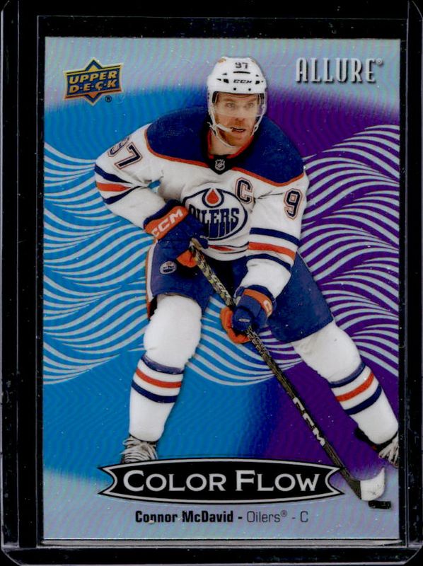 Connor McDavid 2024 Upper Deck Allure #CFL-18 Color Flow - Blue-Purple RAW