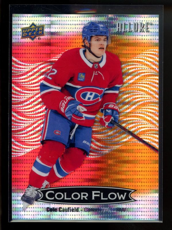 Cole Caufield 2024 Upper Deck Allure #CFL-16 Color Flow - Spectrum Red-Orange /150 RAW