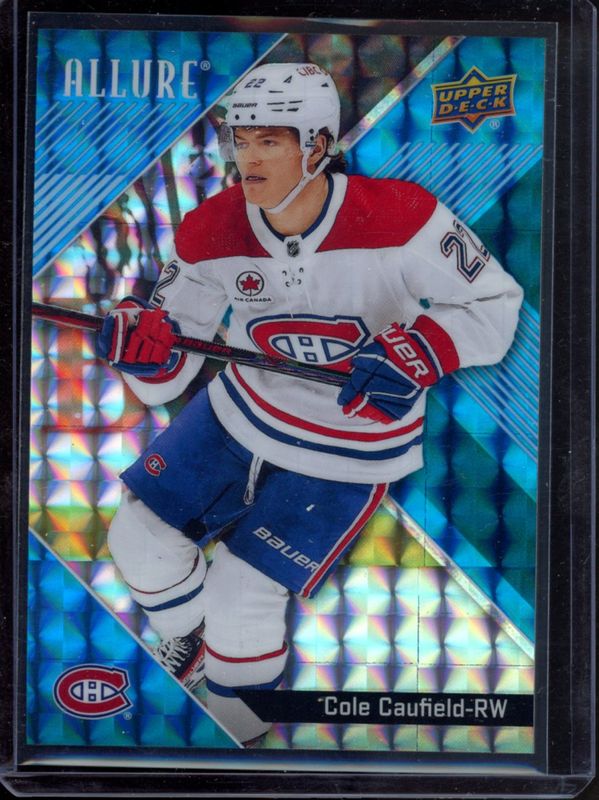 Cole Caufield 2024 Upper Deck Allure #39 Blue Line /35 RAW