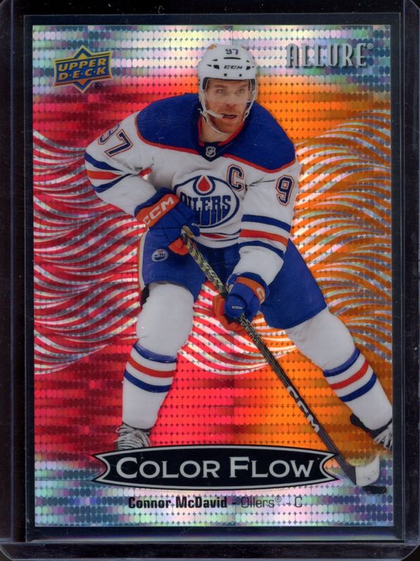 Connor McDavid 2024 Upper Deck Allure #CFL-18 Color Flow - Spectrum Red-Orange /150 RAW