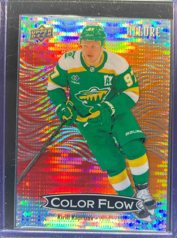Kirill Kaprizov 2024 Upper Deck Allure #CFL-26 Color Flow - Spectrum Red-Orange /150 RAW