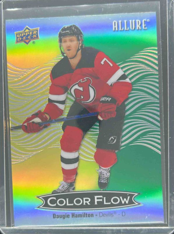 Dougie Hamilton 2024 Upper Deck Allure #CFL-6 Color Flow - Yellow-Green RAW
