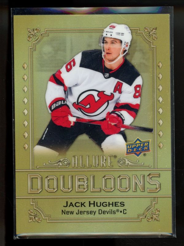 Jack Hughes 2024 Upper Deck Allure #DB-86 Doubloons RAW
