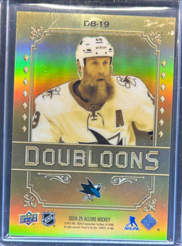 Joe Thornton 2024 Upper Deck Allure #DB-19 Doubloons RAW