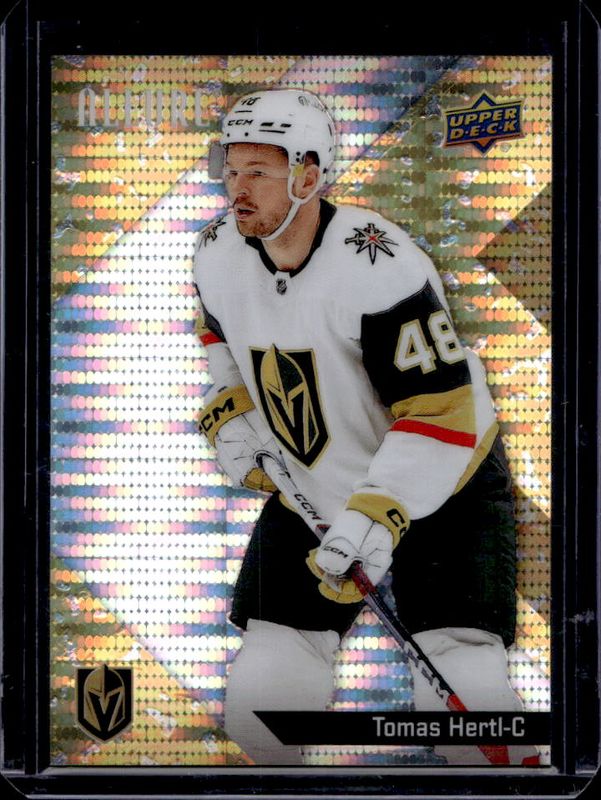 Tomas Hertl 2024 Upper Deck Allure #30 Glitter Bomb Gold /199 RAW