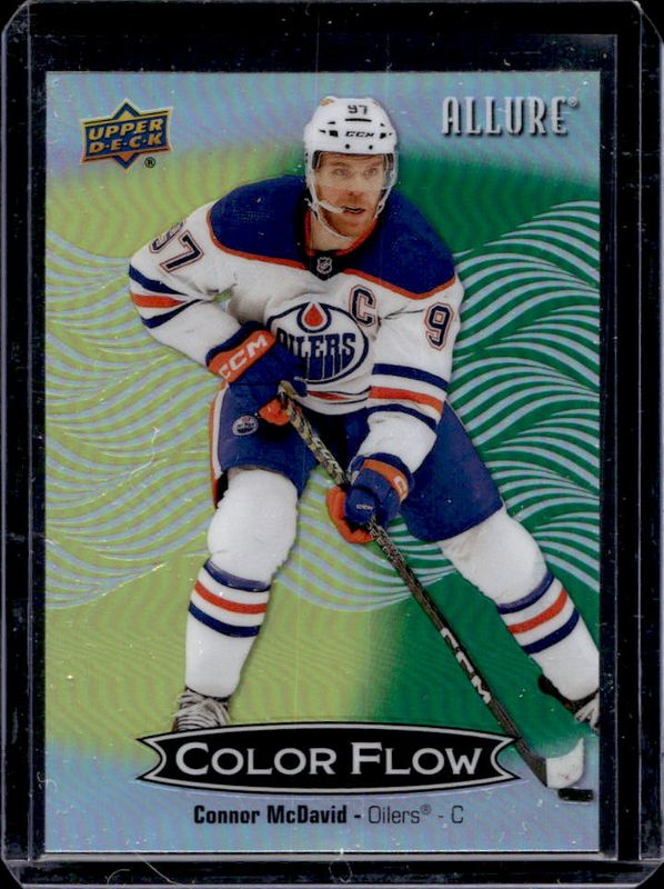 Connor McDavid 2024 Upper Deck Allure #CFL-18 Color Flow - Yellow-Green RAW