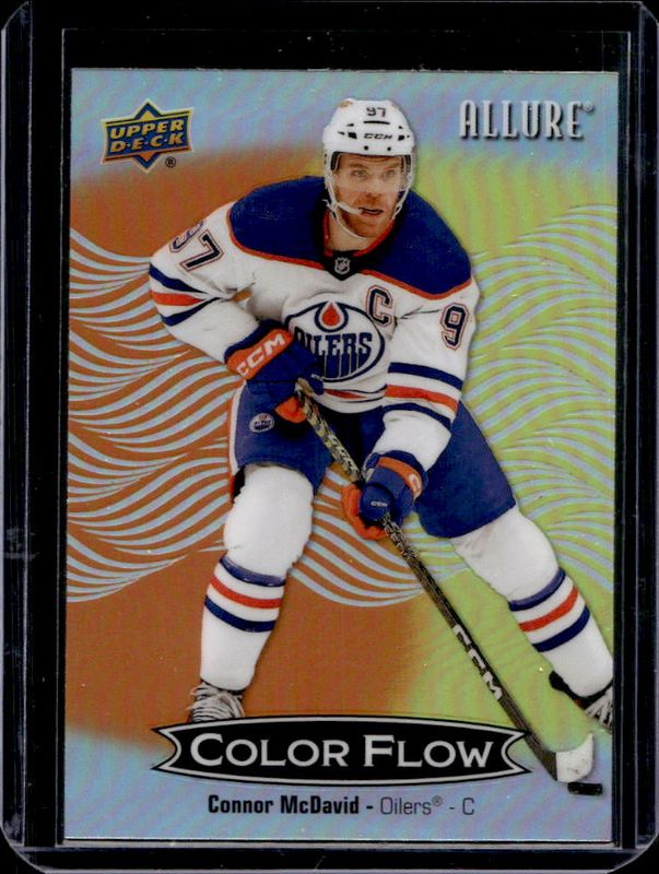 Connor McDavid 2024 Upper Deck Allure #CFL-18 Color Flow - Orange-Yellow RAW