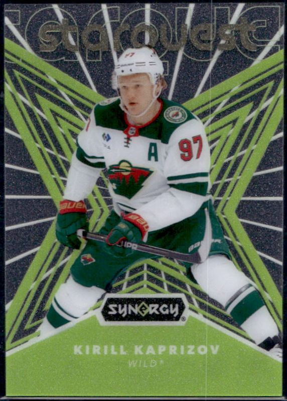 Kirill Kaprizov 2024 Upper Deck Synergy #SQ-10 StarQuest Lime Green Tint RAW