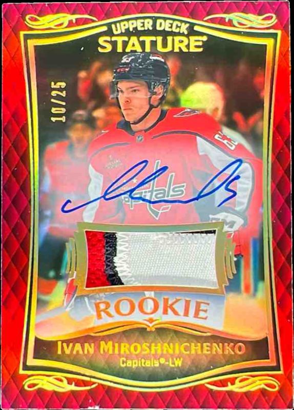 2024 Upper Deck Stature #33 2023-24 Update Memorabilia - Red /25