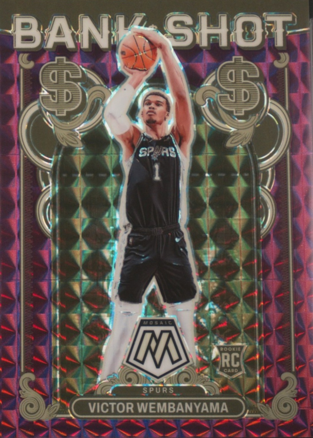Victor Wembanyama 2023 Mosaic #17 Bank Shot - Purple /99 Price