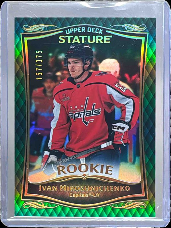 2024 Upper Deck Stature #33 2023-24 Base Rookies Update - Green /375