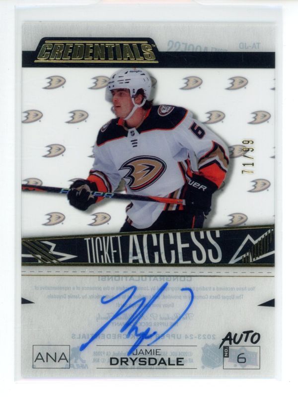 2024 Upper Deck Credentials #TA-JD 2023-24 Update Acetate Ticket Access Auto /10