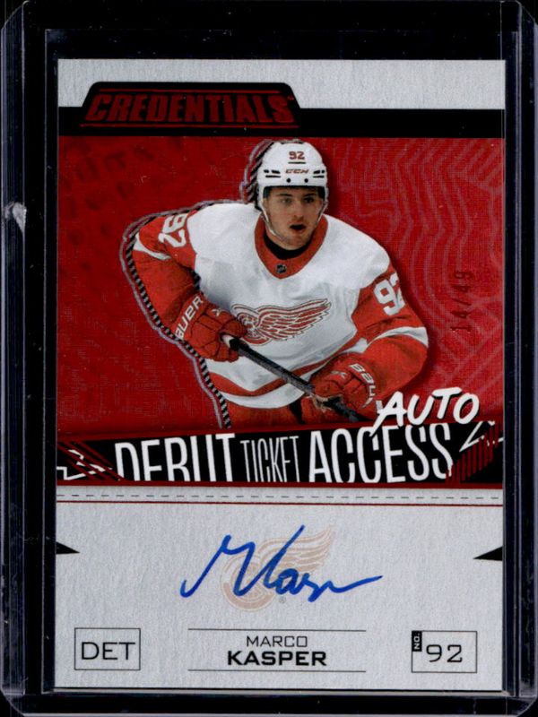 2024 Upper Deck Credentials #DTAA-MK 2023-24 Update Debut Ticket Access Auto - Red /49