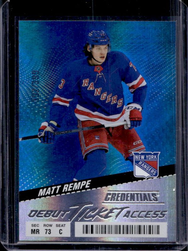 2024 Upper Deck Credentials #128 Debut Ticket Access - Blue /399