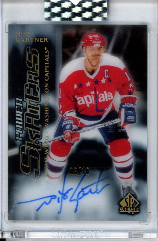 2024 Upper Deck Clear Cut #PSA-MG 2000-01 SP Authentic Power Skaters - Blue /10