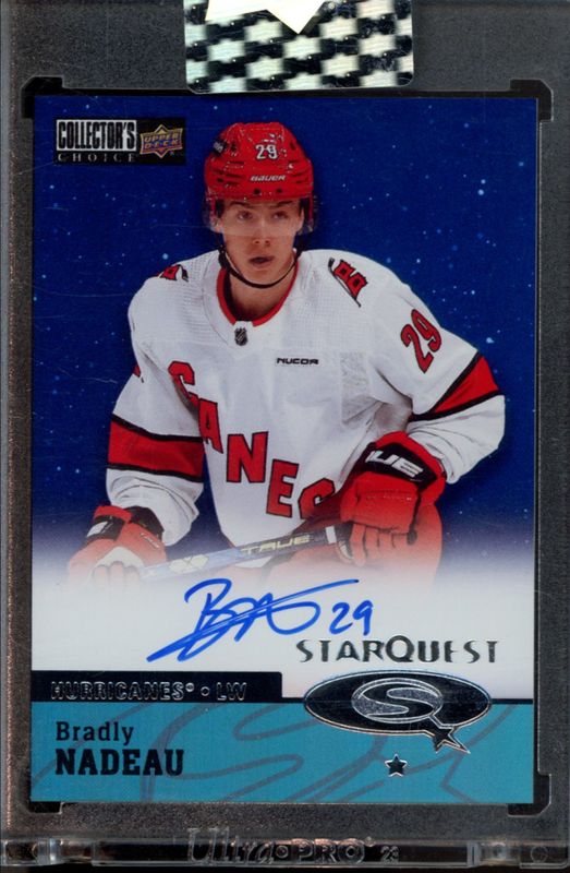 Bradly Nadeau 2024 Upper Deck Clear Cut #CSA-BN 1997-98 Collector's Choice Starquest Rookie RAW