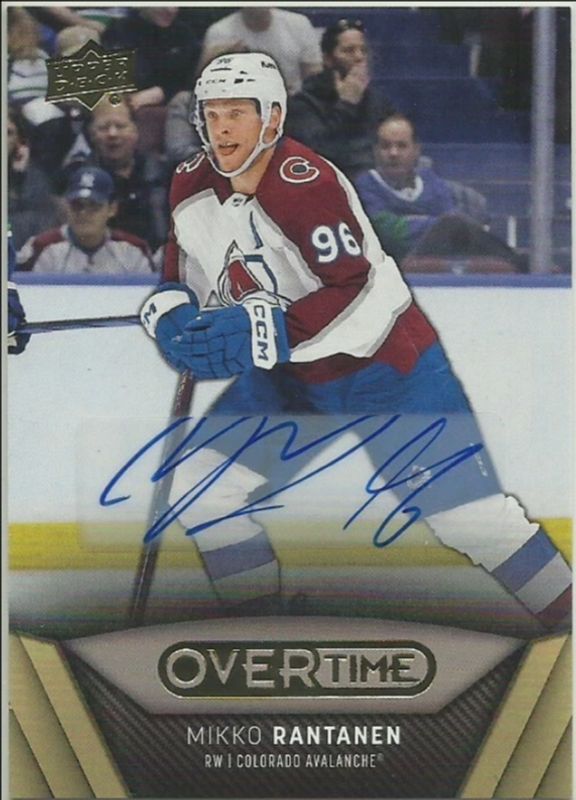 Mikko Rantanen 2024 Upper Deck Overtime #21 Base Autographs - Gold Foil RAW