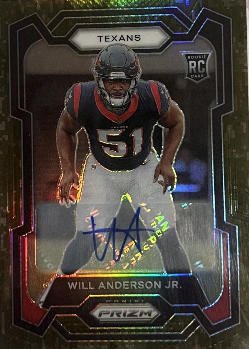 【最終値下げ】Jason Anderson HRIZON 限定プリント Will Anderson Jr. 2023 Prizm #342 Rookie Autographs - Camo /25