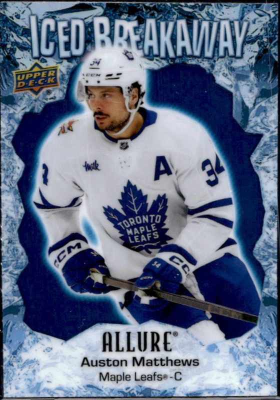 Auston Matthews 2023 Upper Deck Allure #IB-3 Iced Breakaway RAW