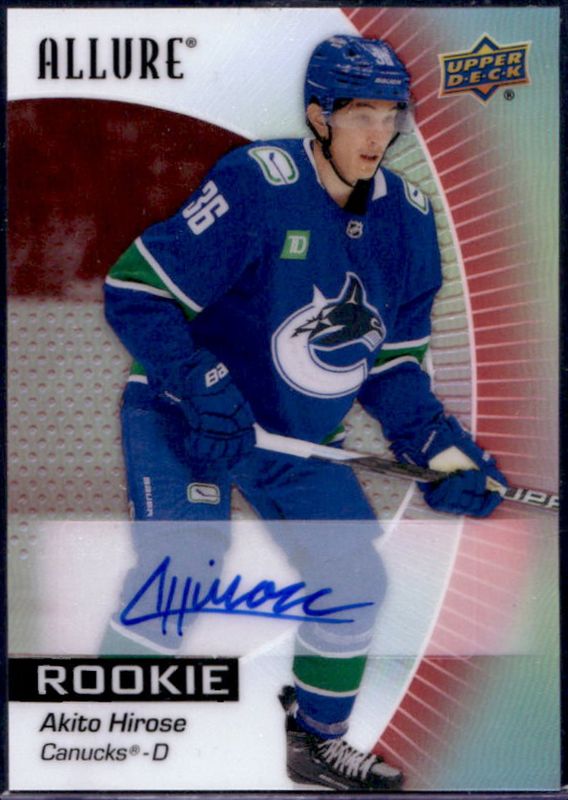 Akito Hirose 2023 Upper Deck Allure #146 Red Rainbow Auto Rookie RAW