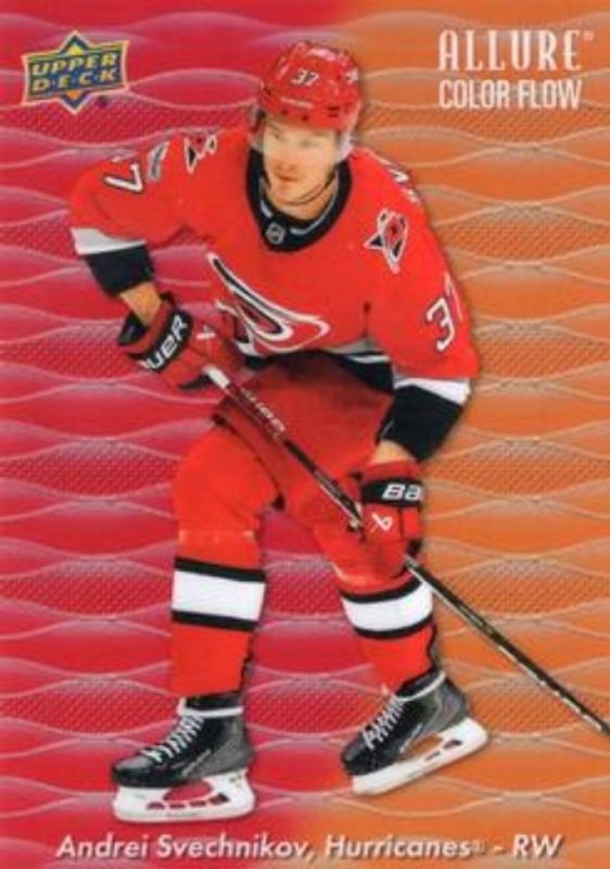 Andrei Svechnikov 2023 Upper Deck Allure #CF-6 Color Flow - Red Orange RAW