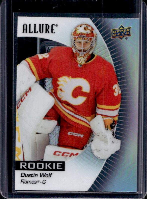 Dustin Wolf 2023 Upper Deck Allure #104 Black Rainbow Rookie RAW