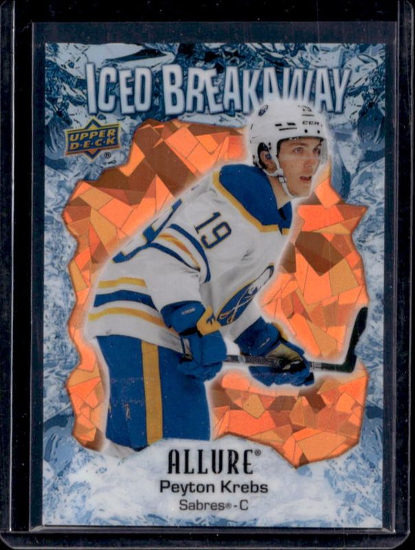 Peyton Krebs 2023 Upper Deck Allure #IB-21 Iced Breakaway - Orange /399 RAW
