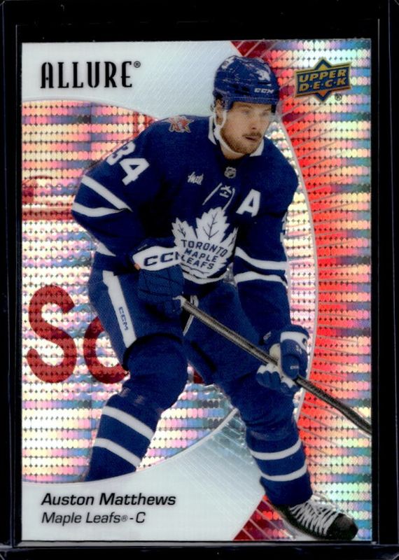 Auston Matthews 2023 Upper Deck Allure #48 Red Rainbow RAW