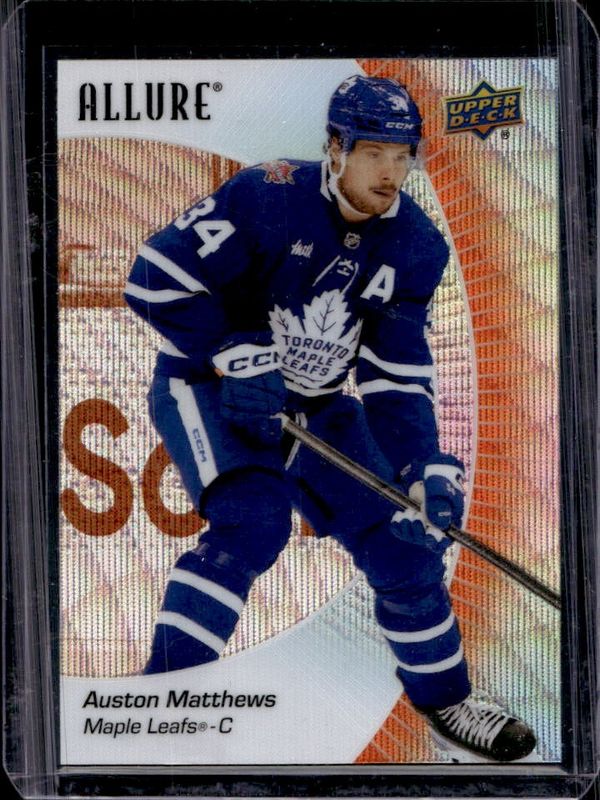 Auston Matthews 2023 Upper Deck Allure #48 Orange Slice RAW