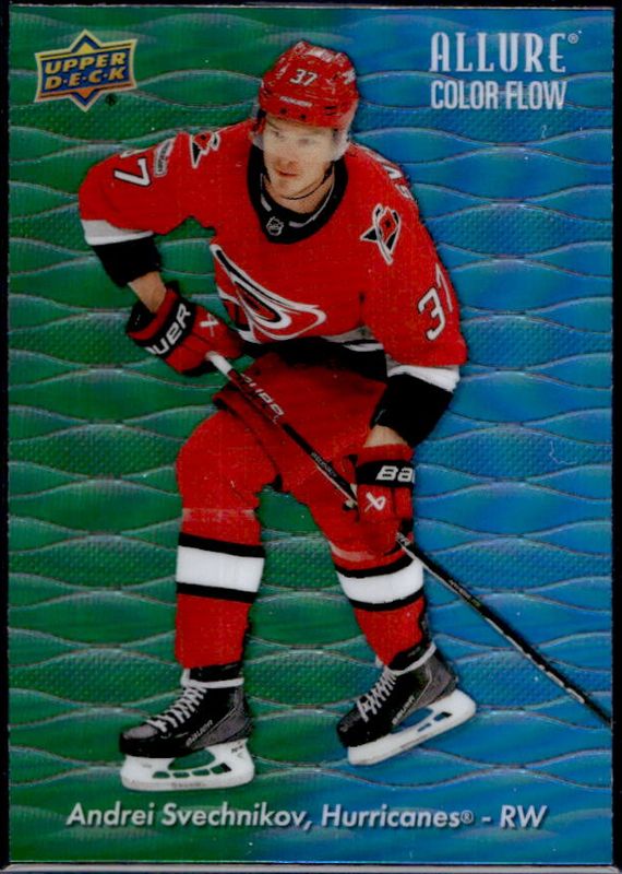 Andrei Svechnikov 2023 Upper Deck Allure #CF-6 Color Flow - Blue Green RAW