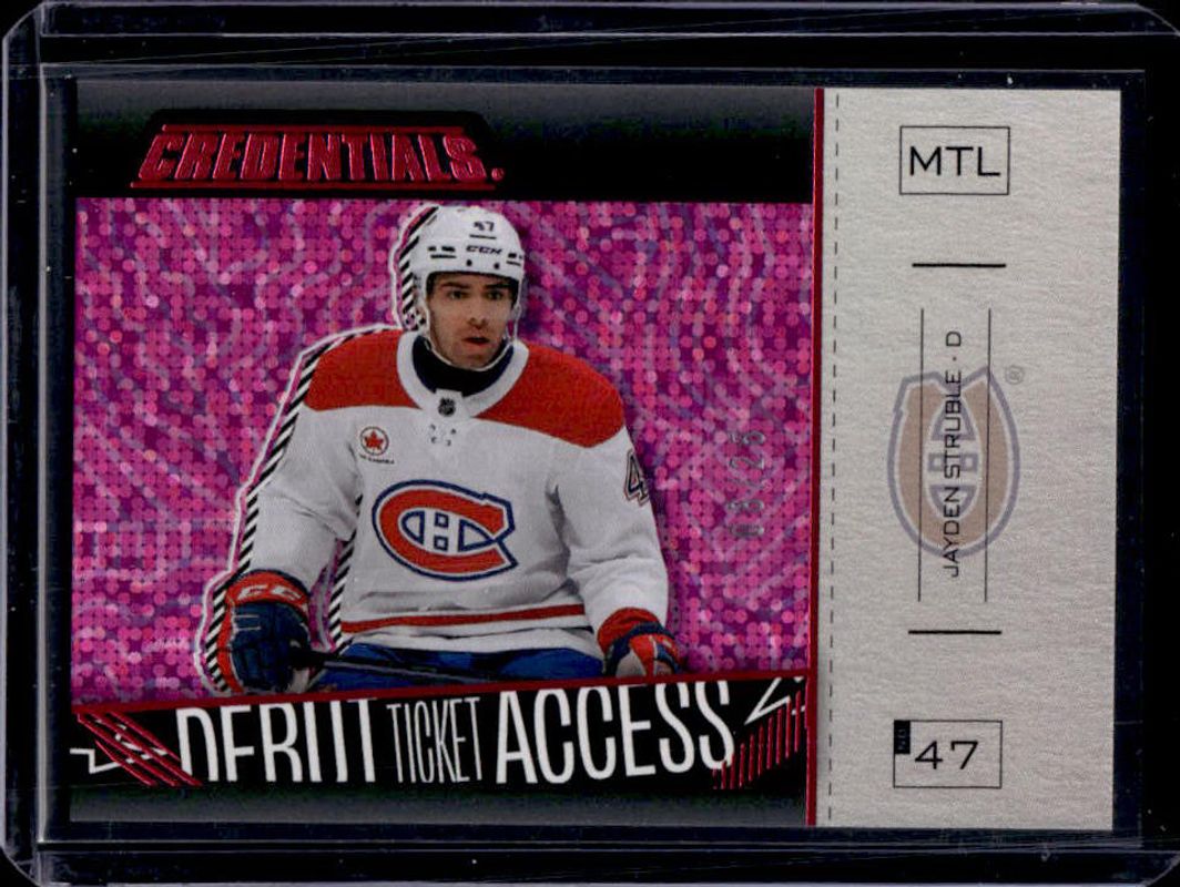 2023 Upper Deck Credentials #152 Debut Ticket Access Horizontal Variation Pink /25