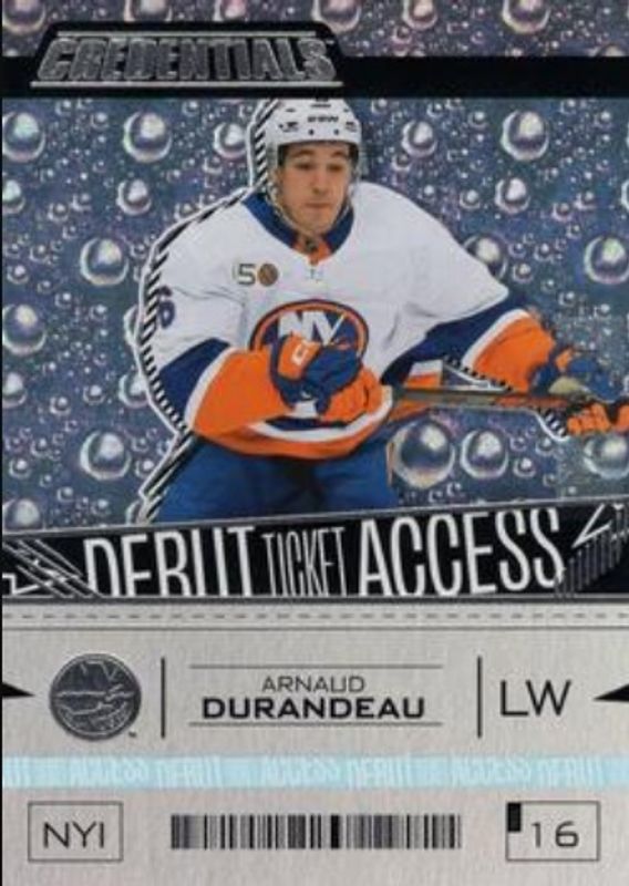Arnaud Durandeau 2023 Upper Deck Credentials #126 Base /999 Rookie RAW