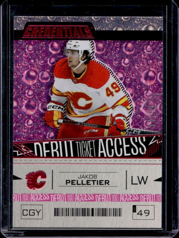 Jakob Pelletier 2023 Upper Deck Credentials #157 Pink /49 Rookie RAW