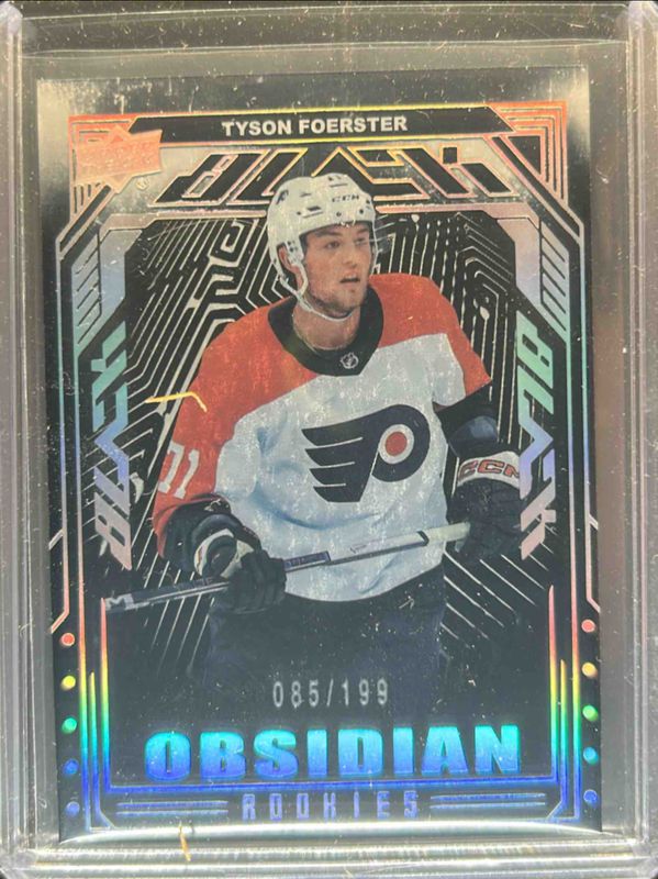 Tyson Foerster 2023 SPx #OR-2 UD Black Obsidian Rookies /199 RAW