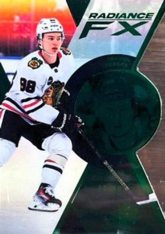 Connor Bedard 2023 SPx #RFX-100 Radiance FX - Green /10 Rookie RAW