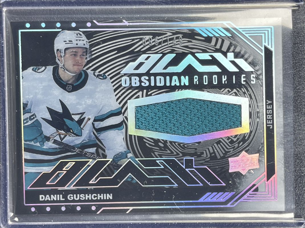 Danil Gushchin 2023 SPx #ORJ-DG UD Black Obsidian Rookie - Jerseys /149 RAW