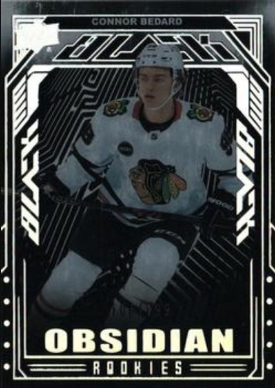 Connor Bedard 2023 SPx #OR-47 UD Black Obsidian Rookies /199 RAW