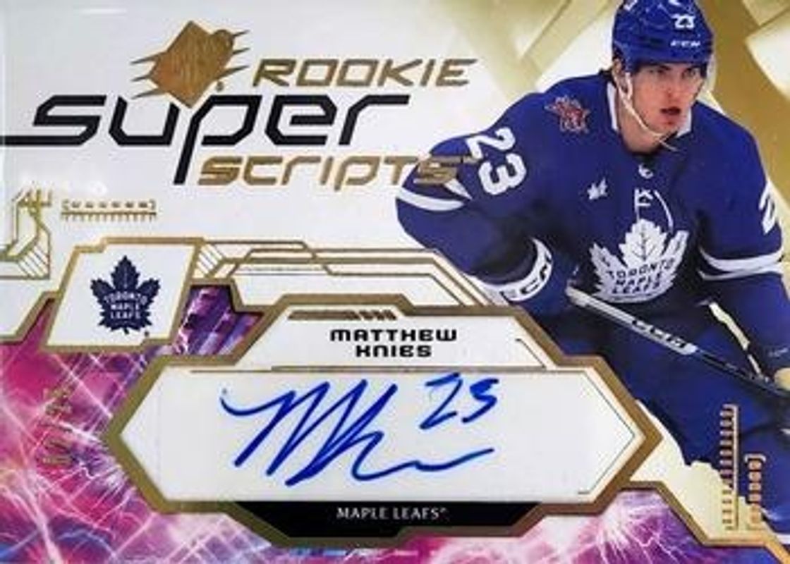 Matthew Knies 2023 SPx #SSR-MK Rookie Superscripts - Gold /49 RAW