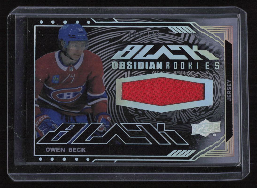 Owen Beck 2023 SPx #ORJ-OB UD Black Obsidian Rookie - Jerseys /149 RAW