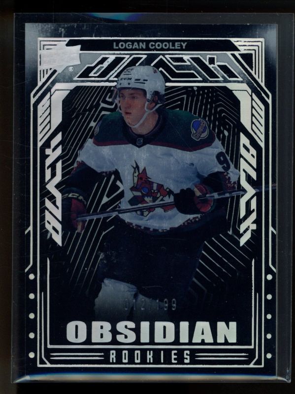 Logan Cooley 2023 SPx #OR-11 UD Black Obsidian Rookies /199 RAW