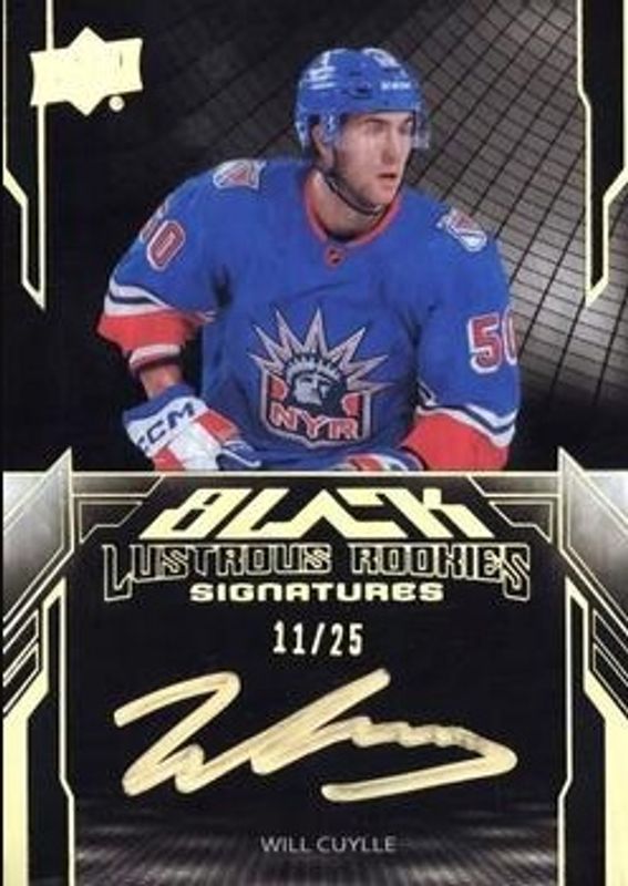 Will Cuylle 2023 SPx #LRA-WC UD Black Lustrous Rookie Signatures - Gold /25 RAW