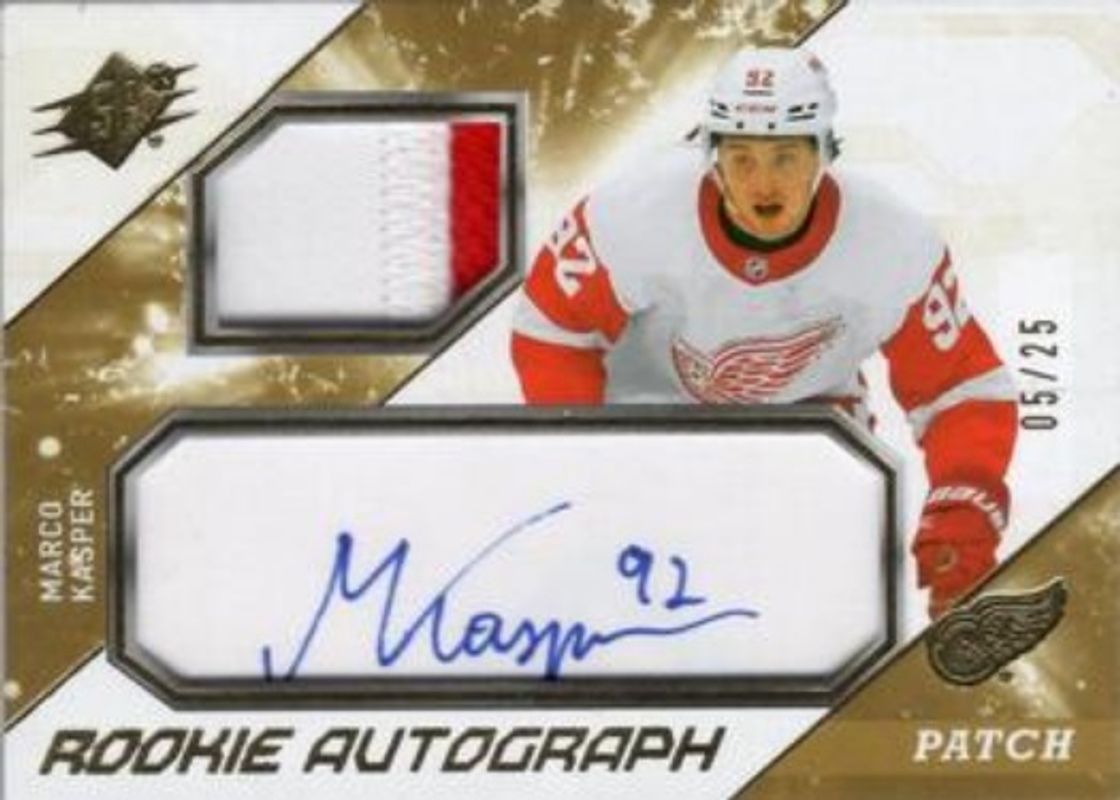 Marco Kasper 2023 SPx #KA Rookie Auto Patch - Spectrum /35 RAW