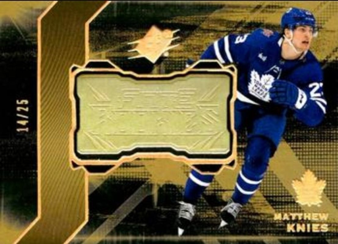 Matthew Knies 2023 SPx #F-3 Finite Rookies - Gold Spectrum /25 RAW