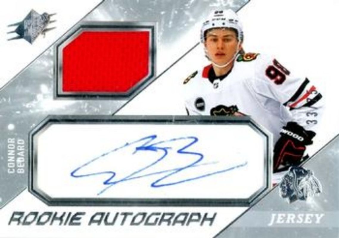 Connor Bedard 2023 SPx #CB Rookie - Auto Jersey /375 RAW