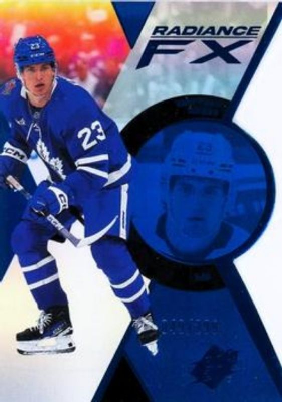 Matthew Knies 2023 SPx #RFX-99 Radiance FX - Blue /299 Rookie RAW
