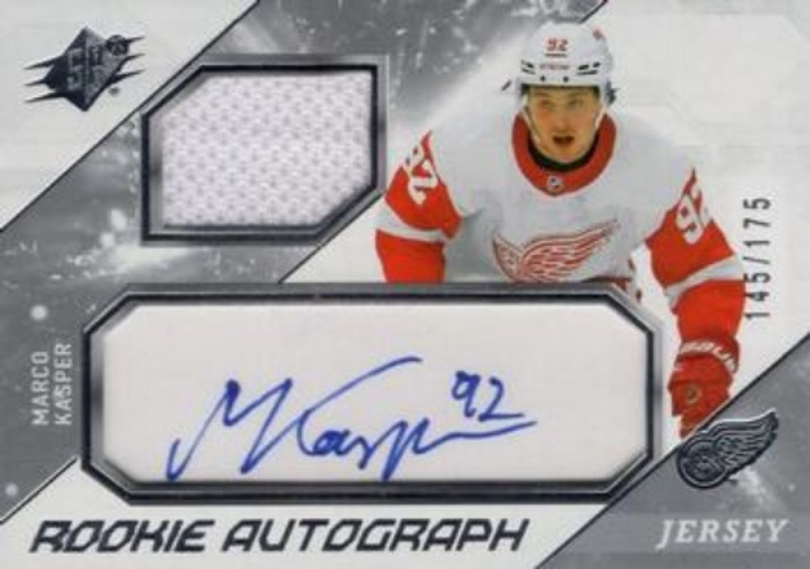 Marco Kasper 2023 SPx #KA Rookie - Auto Jersey /375 RAW