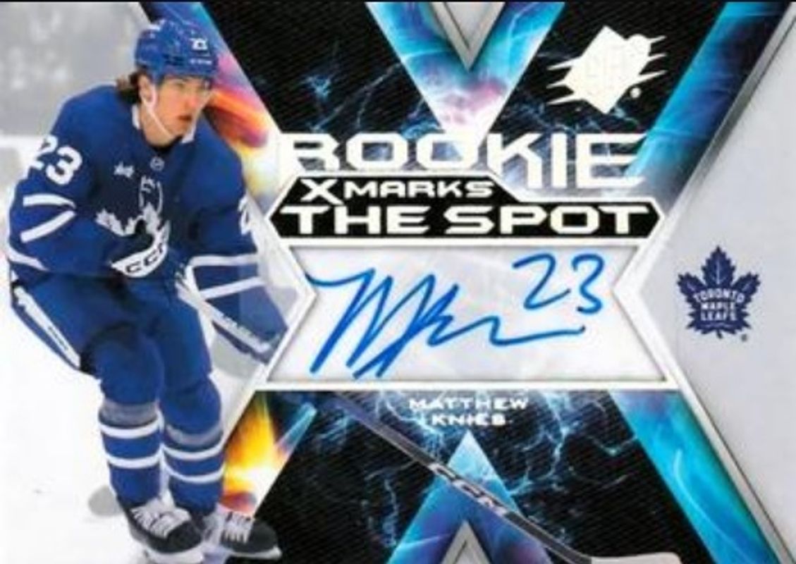 Matthew Knies 2023 SPx #XMR-KN X Marks the Spot Rookie Autos RAW
